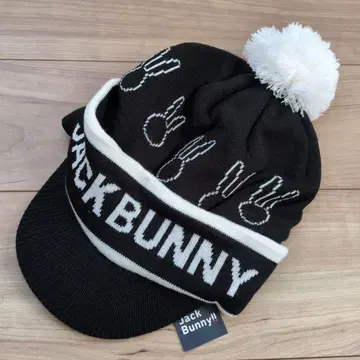 Jack Bunny! 니트 캡 블랙/화이트