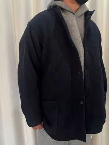 TIGRE BROCANTE 울 자켓 코트 포켓 네이비 L