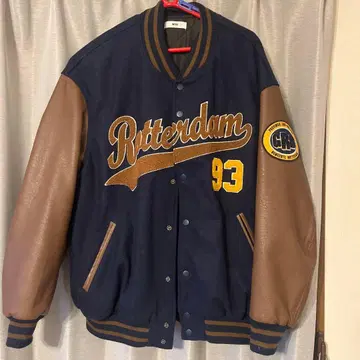 Ritterdam 바시티 자켓 네이비/브라운