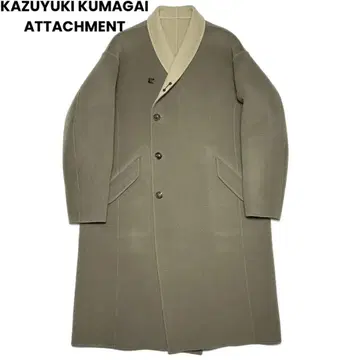 카즈유키 쿠마가이 어태치먼트 더블 페이스 비버 라운드 칼라 코트 3