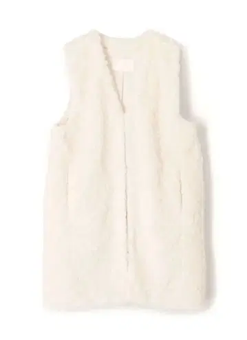 Ballsey 랜덤 퍼 V넥 롱베스트