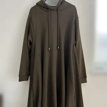 DUAL VIEW 올리브 그린 카키 후드 부착 원피스 40 사이즈