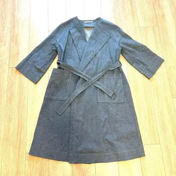 띠어리 럭스 트렌치코트 인디고 데님 theory luxe