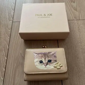 PAUL & JOE 고양이 얼굴 3단 폴더형 지갑