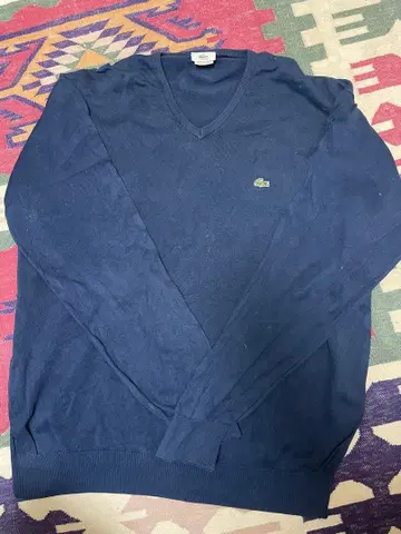LACOSTE 네이비 니트 V넥