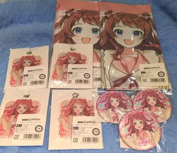 학마스 DMM 스크래치 캔뱃지 아크릴 키링 천 포스터 하나미 사키