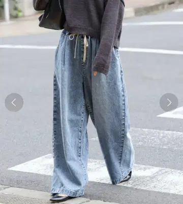 JOURNAL STANDARD 이지 데님 와이드 팬츠 38