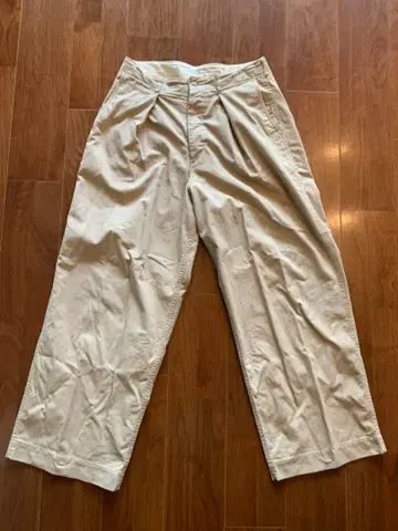 MARKAWARE 베이지 코튼 와이드 팬츠