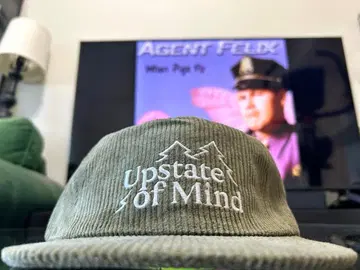 USA Upstate of Mind 캠핑 코듀로이 캡 올리브