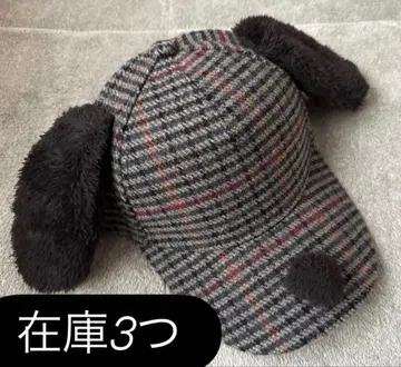 [ 스누피 ] 캡/모자/USJ/블랙 체크/유니버설 스튜디오 재팬