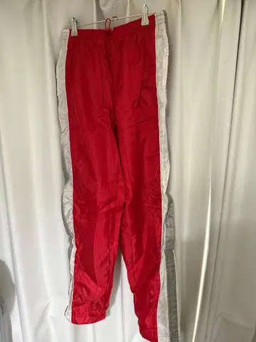 [ 짙은 녹색 ] 구제 의류 사이드 스트라이프 팬츠