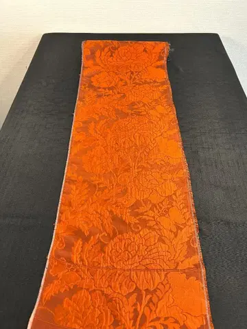 443cm! 옷감 순수 실크 명품 후쿠로 오비 거의 미사용 리메이크용