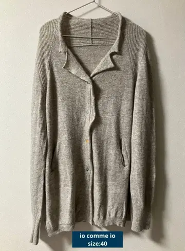 io comme io 울 x 대나무 x 실크 가디건 긴팔 센소유니코
