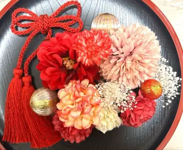 성인식 일본 의류 후리소데 시치고산 사전 촬영 머리 장식