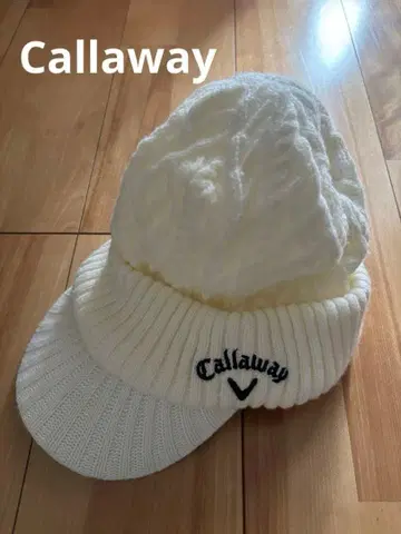 새상품급 Callaway 화이트 니트 모자