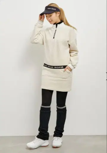 JUN&ROPE 소프트 코듀로이 저지 상하의 세트 베이지