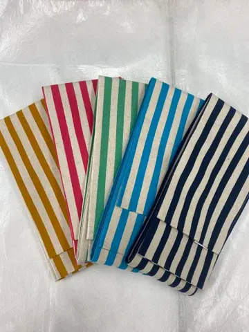 새상품 미사용 컬러풀 보더 반폭 오비 1개