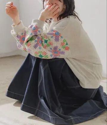 니코앤드 크로셰 콤비 풀오버