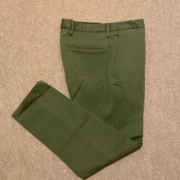인코텍스 올리브 그린 슬림핏 치노 팬츠 사이즈 44
