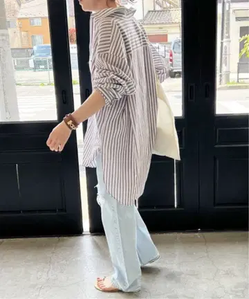 Spick&Span 코튼 린넨 루즈 셔츠