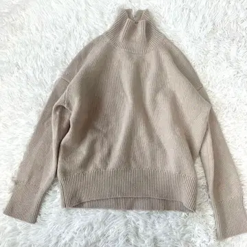 23구 울 캐시미어 하이넥 터틀 니트 베이지 38