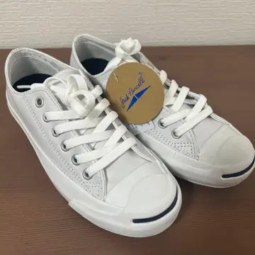 Converse Jack Purcell 화이트 가죽 22.5cm