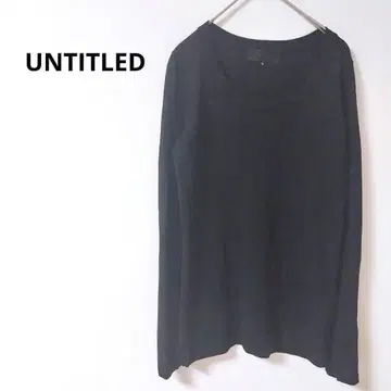 2.01 [언타이틀] 니트 티셔츠 긴팔 심플 무지 라운드넥