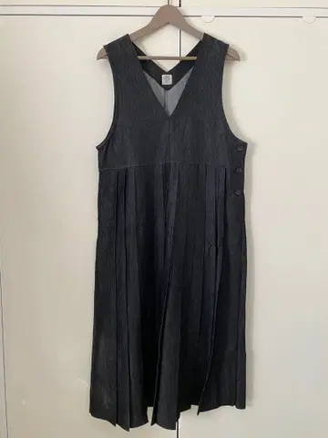 데님 플리츠 원피스