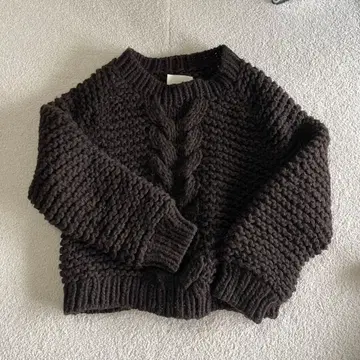 FREAK'S STORE 다크 브라운 케이블 니트