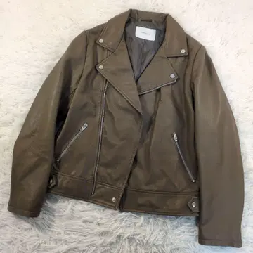 새상품급 SIMPLICITE 라이더 자켓 램 가죽 양가죽 브라운