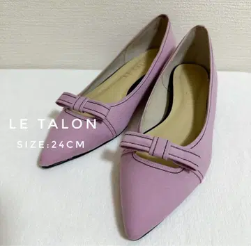 le TALON 르탈론 포인트 오픈 리본 플랫 24cm 핑크