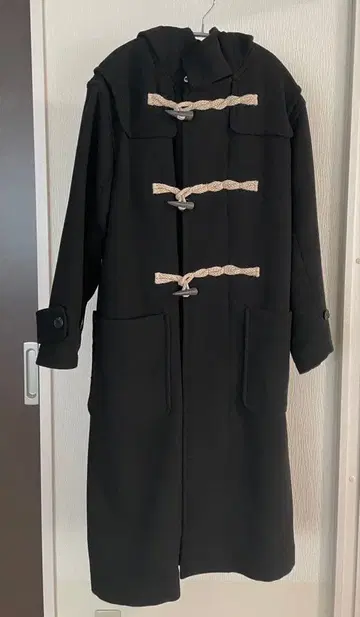 SIMPLICITE 롱 더플 코트 블랙