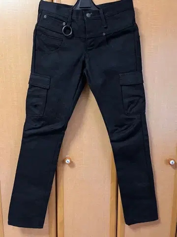 Roen 로엔 블랙 데님 카고 팬츠 새상품급 28