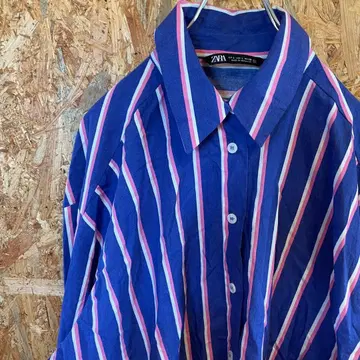 AE9100 ZARA 자라 긴팔 셔츠 퍼플 여성용 30 포스