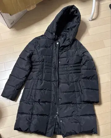 Aller Bien 블랙 다운 자켓 후드 부착