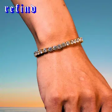 새상품급 refind 모이사나이트 테니스 팔찌