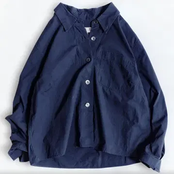 마가렛호웰 MARGARET HOWELL 코튼 포플린 셔츠 네이비