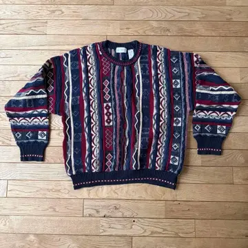 3D 니트 짧은 기장 빈티지 박스 실루엣