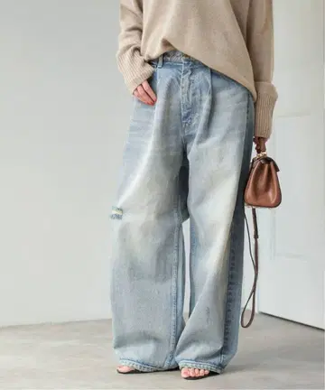 5 1/2TUCKBARREL 데님 색스 블루 28 스픽 앤 스팬