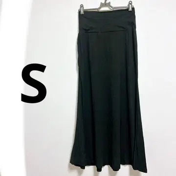 블랙 플레어 스커트 [ S ] 여성용 블랙