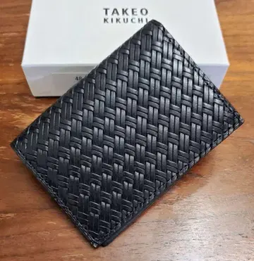 다케오 키쿠치 새상품 남성용 IC 카드 케이스 (메쉬/블랙)