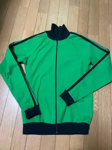 유로 구제 의류 그린 컬러 집업 저지 175 사이즈 레어 컬러 70's