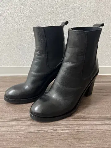 FABIO RUSCONI 사이드 고어 부츠 37 블랙