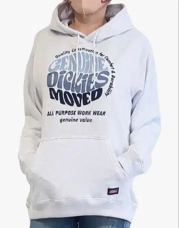 Dickies 그레이 후드 부착 후드티