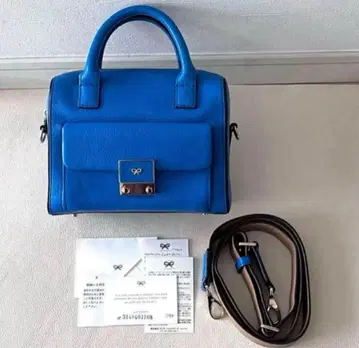 새상품급! 안야 힌드마치 미니카 커버럴 2way 핸드백 숄더 파랑