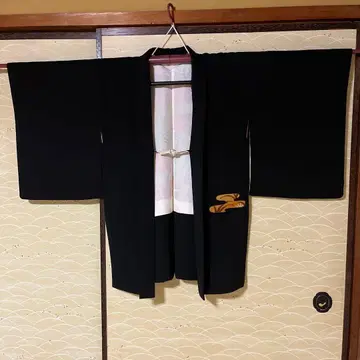 블랙 문장 기모노 겉옷 (새상품)