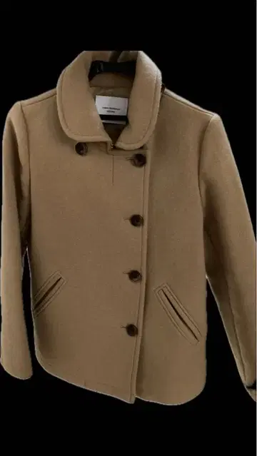 URBAN RESEARCH DOORS 후드 부착 울 코트 베이지