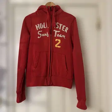 홀리스터 후드티 빨간색 두꺼운