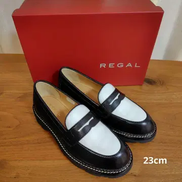 REGAL 블랙 화이트 로퍼