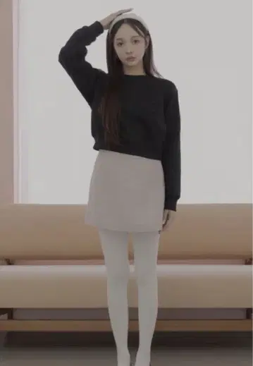 fictiontokyo 자수 맨투맨 (black)